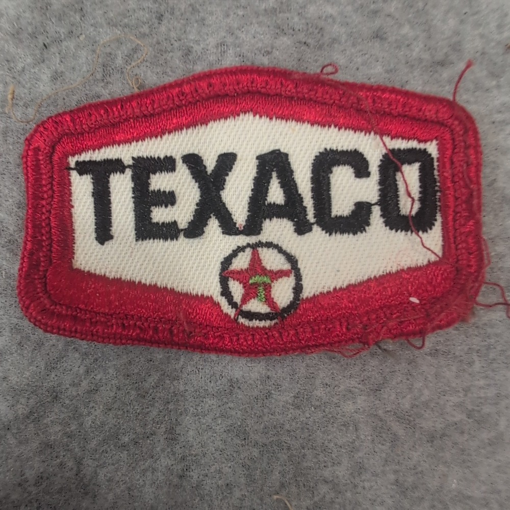 Vintage Texaco Patch Embroidered Logo Red White Black Star Emblem‎ Collectible